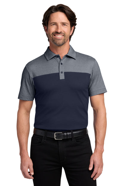 Port Authority Fine Pique Blend Blocked Polo K831