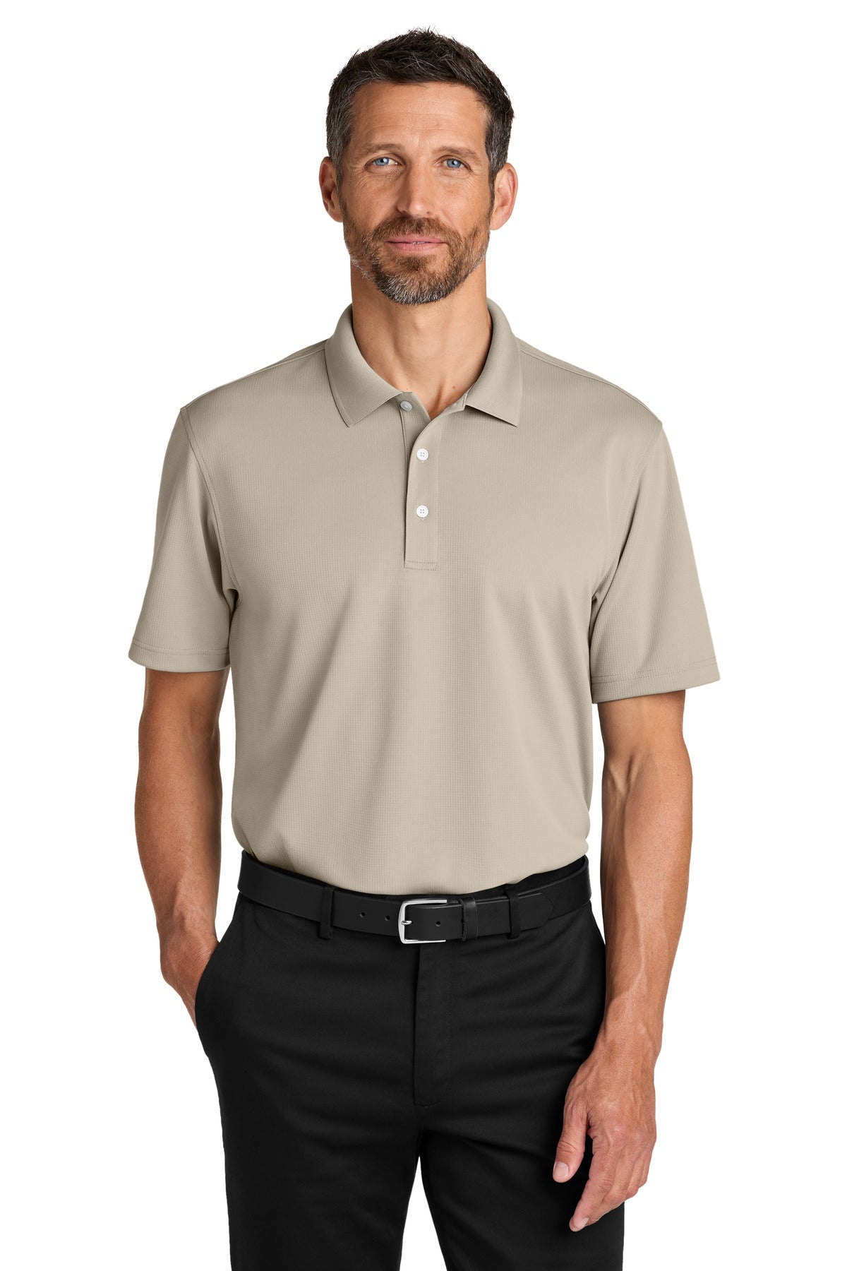Port Authority Dry Zone Stain-Release Grid Polo K845 Sahara