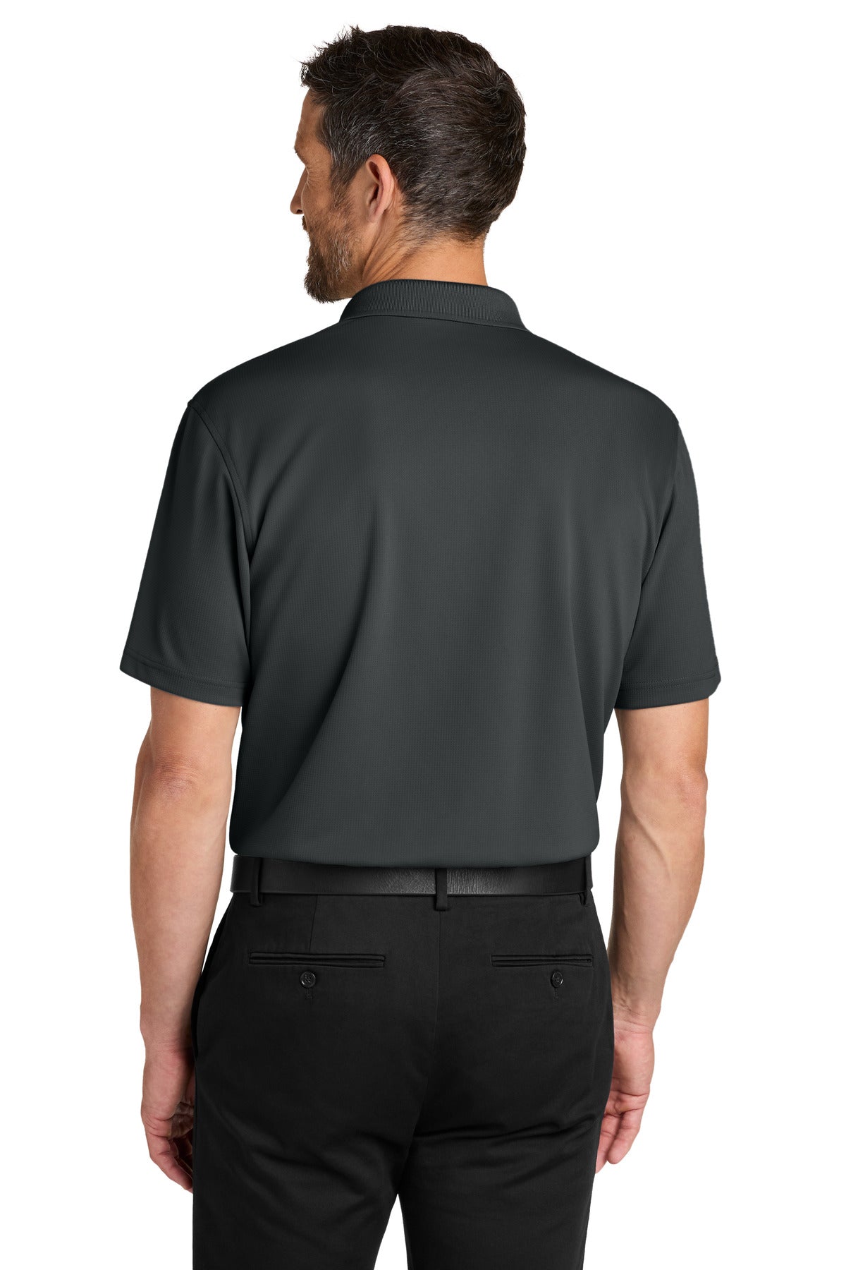 Port Authority Dry Zone Stain-Release Grid Polo K845 Seal Grey