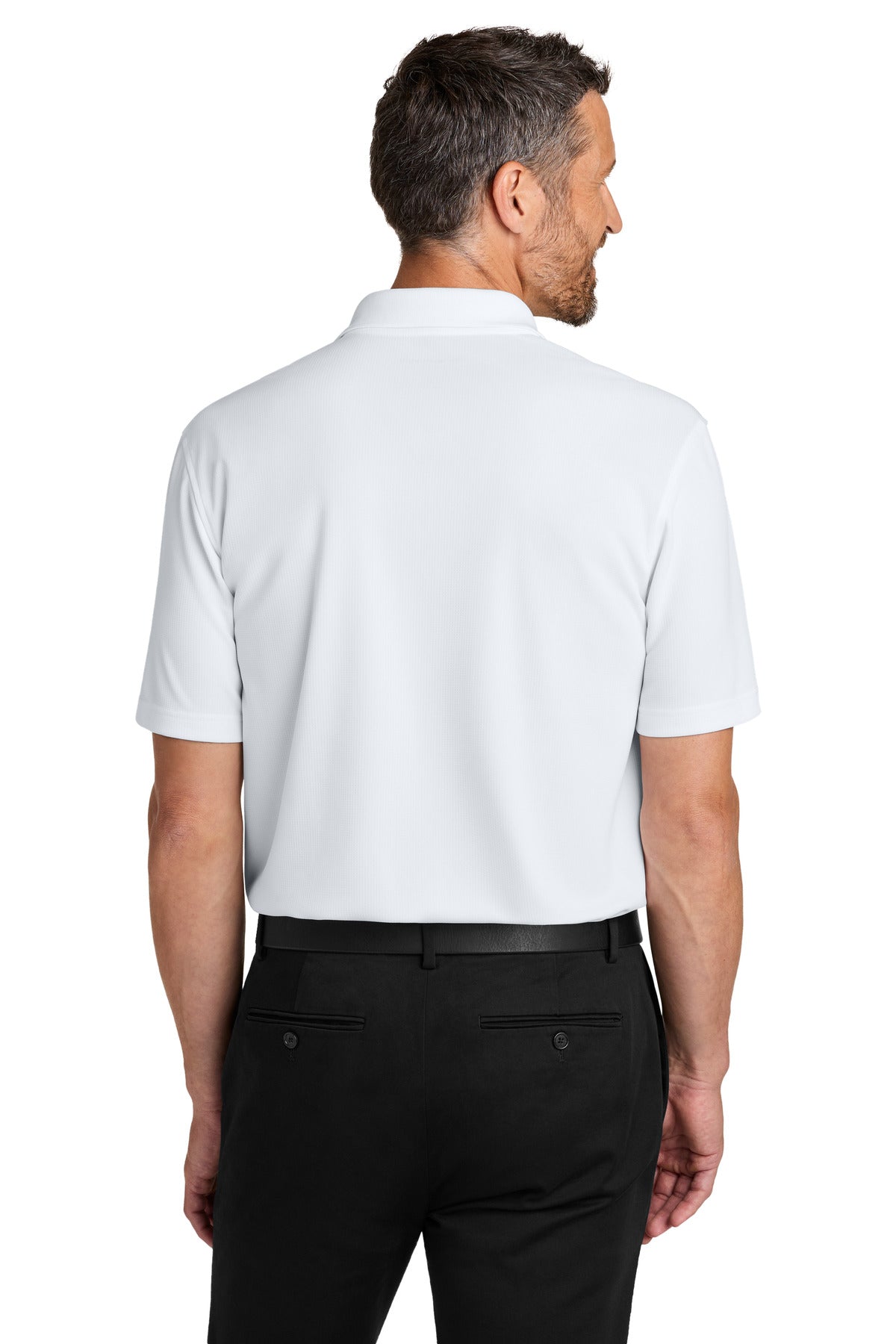 Port Authority Dry Zone Stain-Release Grid Polo K845 White