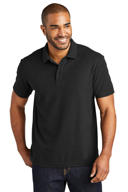 Port Authority C-FREE Cotton Blend Pique Polo K867 Black