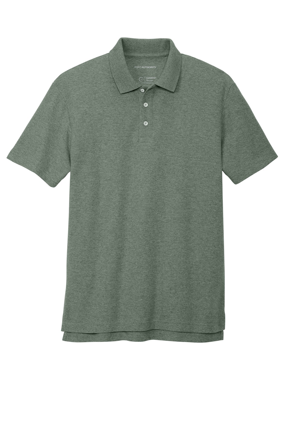 Port Authority C-FREE Cotton Blend Pique Polo K867 Dark Green Heather