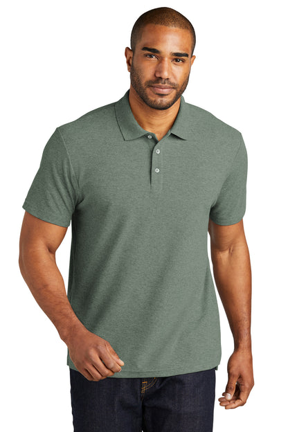 Port Authority C-FREE Cotton Blend Pique Polo K867 Dark Green Heather