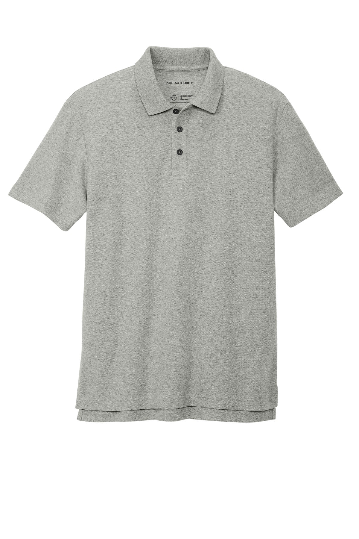 Port Authority C-FREE Cotton Blend Pique Polo K867 Deep Smoke Heather