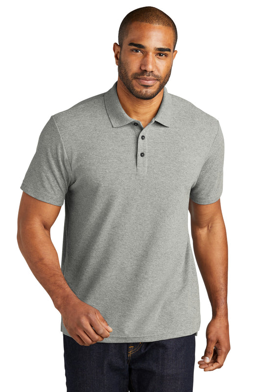 Port Authority C-FREE Cotton Blend Pique Polo K867 Deep Smoke Heather