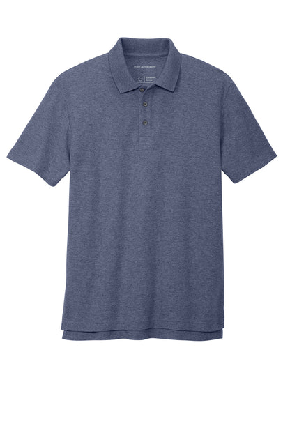 Port Authority C-FREE Cotton Blend Pique Polo K867 Navy Heather