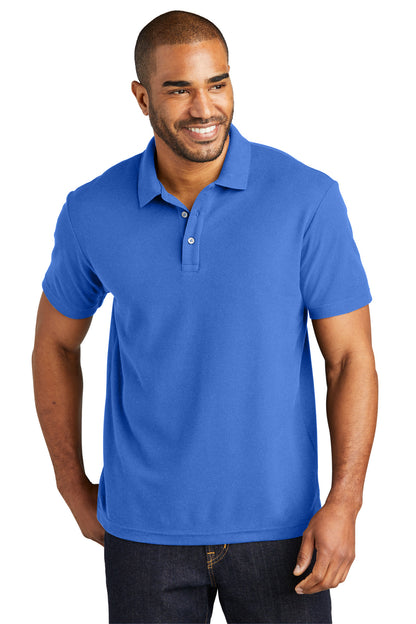 Port Authority C-FREE Cotton Blend Pique Polo K867 True Blue