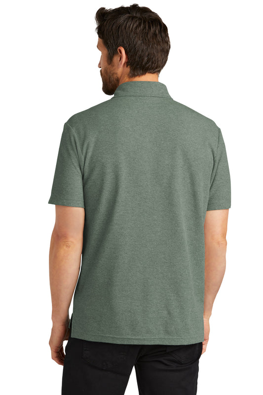 Port Authority C-FREE Cotton Blend Pique Pocket Polo K868 Dark Green Heather