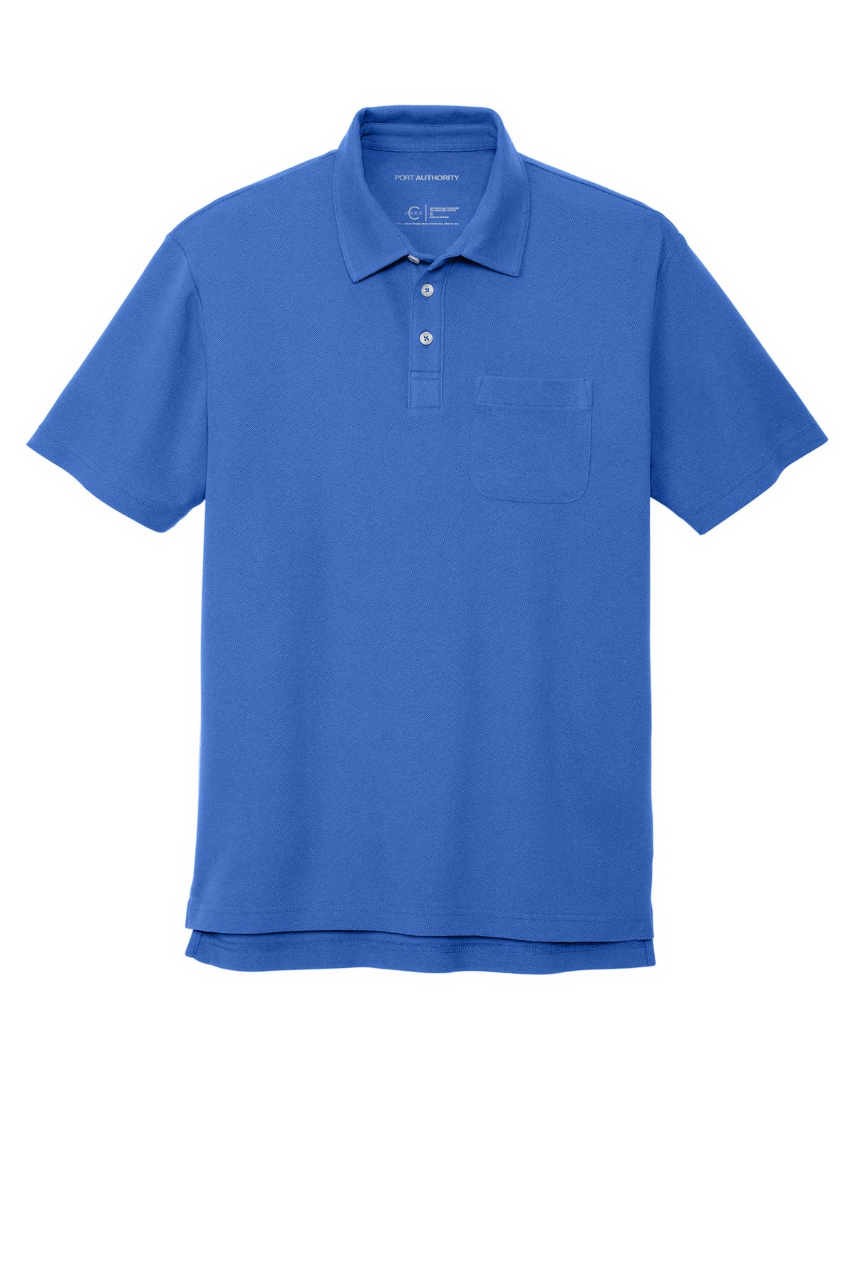 Port Authority C-FREE Cotton Blend Pique Pocket Polo K868 True Blue