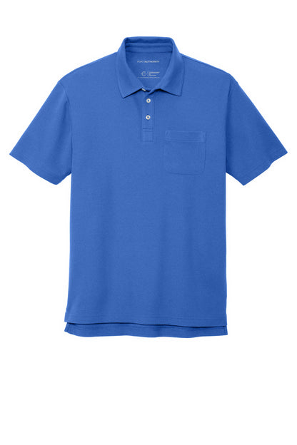 Port Authority C-FREE Cotton Blend Pique Pocket Polo K868 True Blue