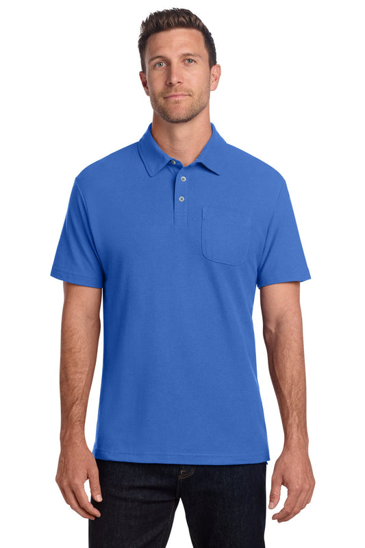Port Authority C-FREE Cotton Blend Pique Pocket Polo image 1