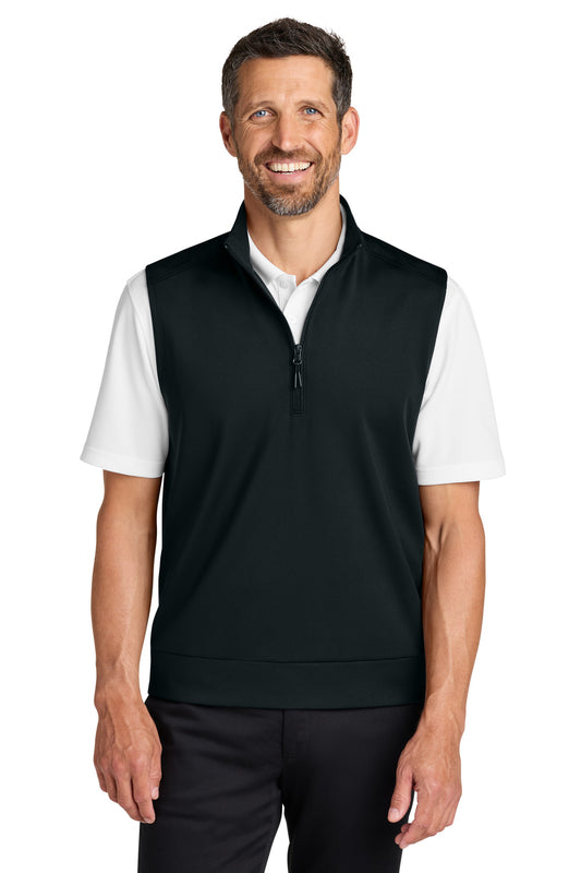Port Authority C-FREE Double Knit 1/4-Zip Vest K880V Deep Black