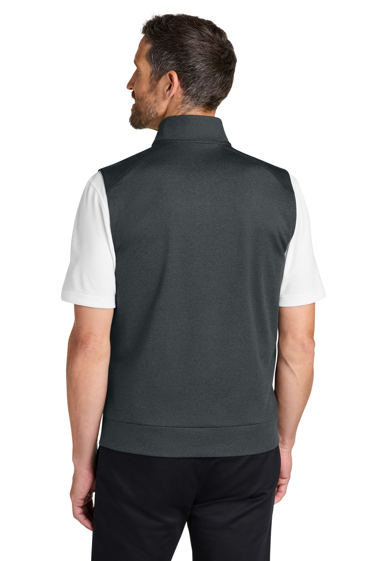 Port Authority C-FREE Double Knit 1/4-Zip Vest K880V Grey Steel Heather