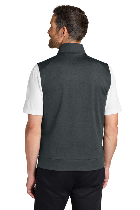 Port Authority C-FREE Double Knit 1/4-Zip Vest K880V Grey Steel Heather