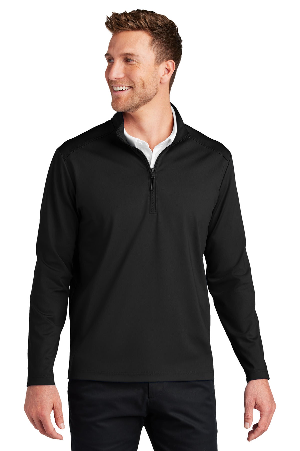 Port Authority C-FREE Double Knit 1/4-Zip K880 Deep Black