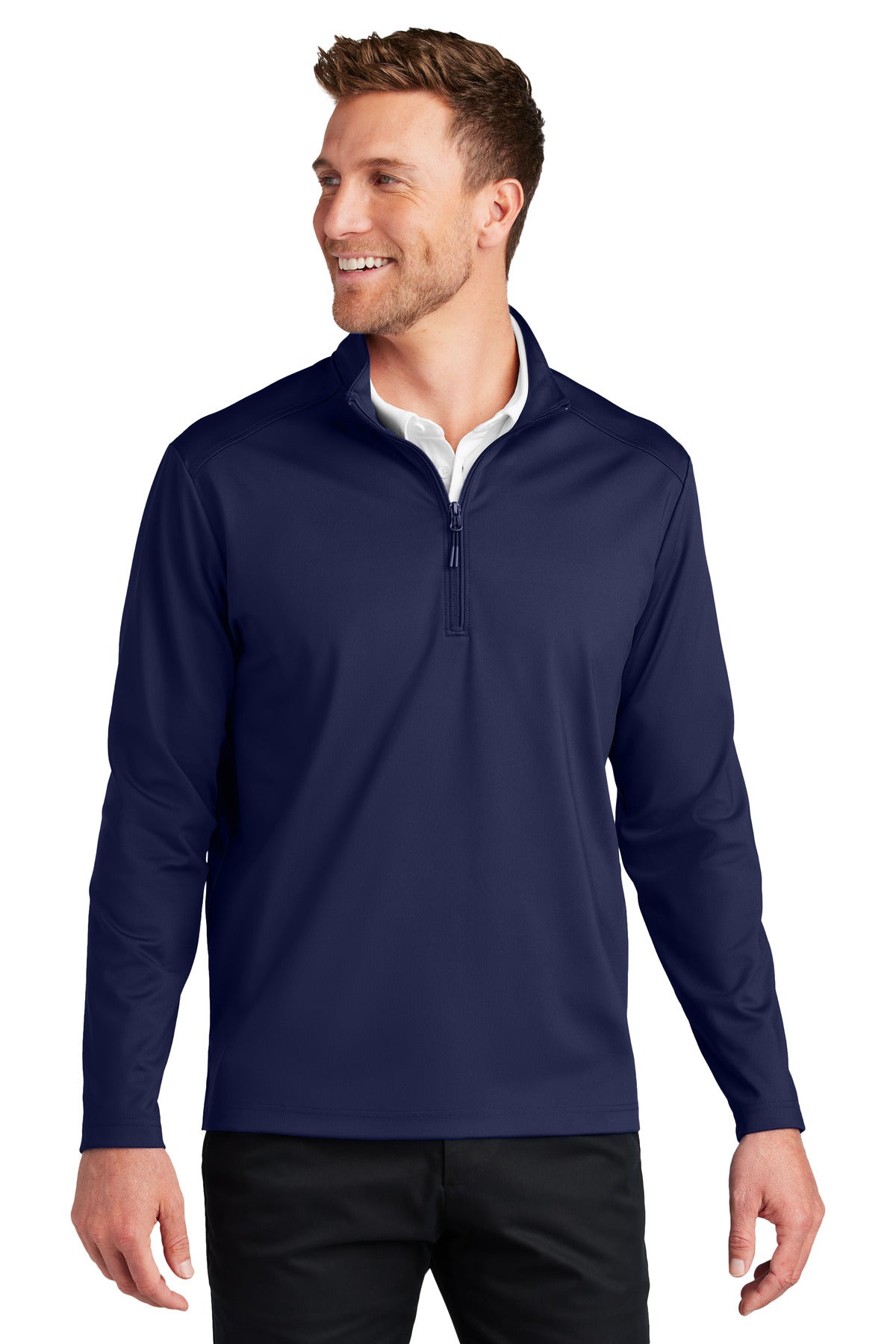 Port Authority C-FREE Double Knit 1/4-Zip K880 True Navy