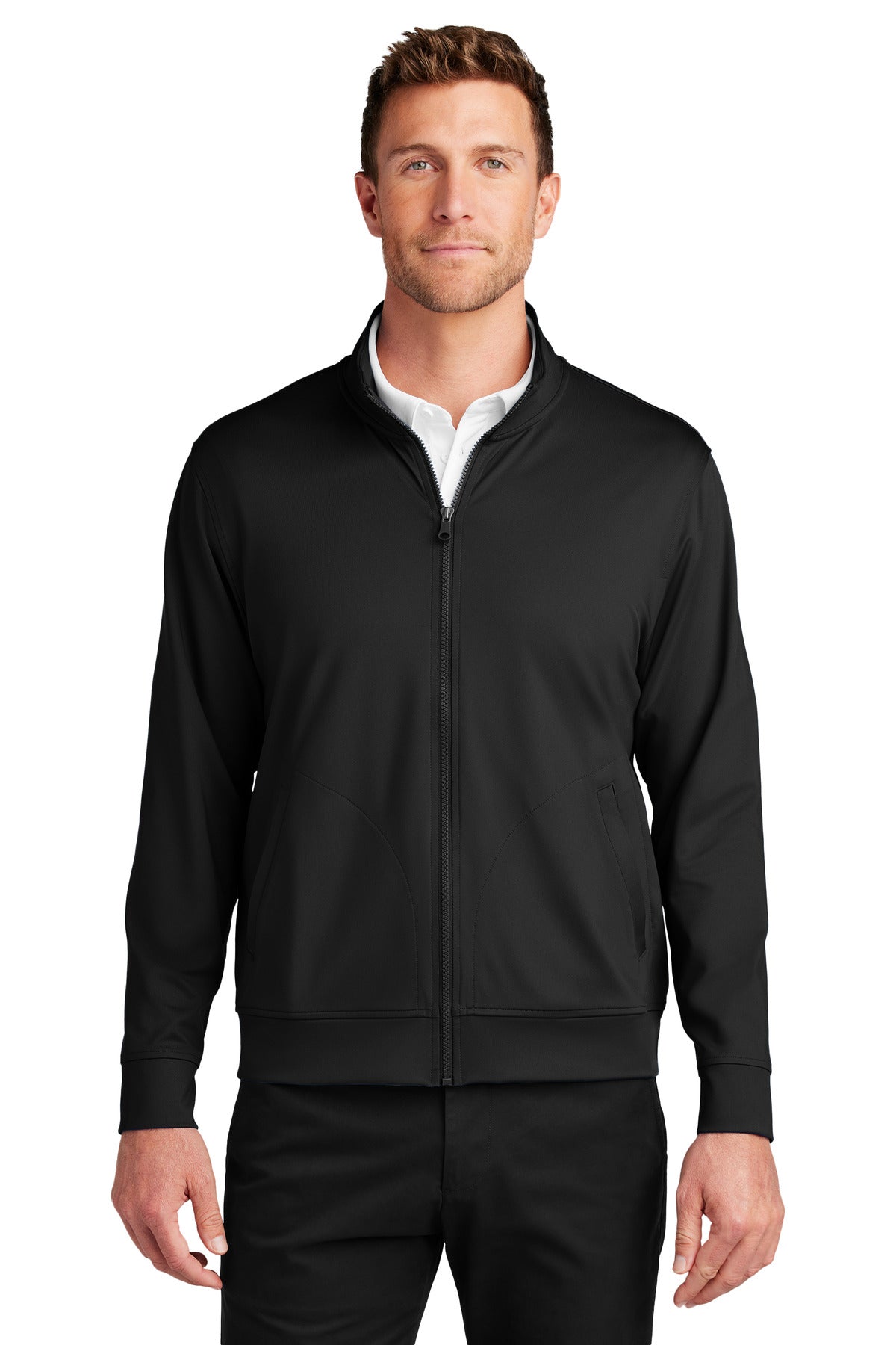 Port Authority C-FREE Double Knit Full-Zip K881 Deep Black