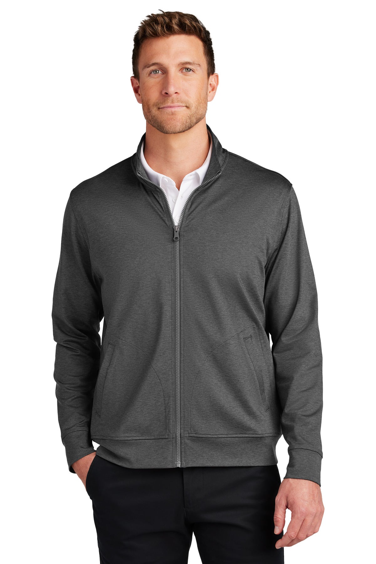 Port Authority C-FREE Double Knit Full-Zip K881 Grey Steel Heather