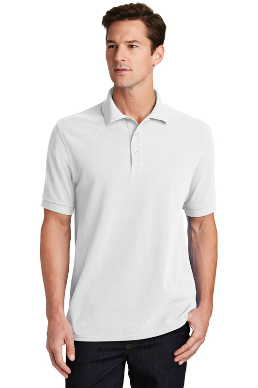 Port & Company Combed Ring Spun Pique Polo. KP1500 White