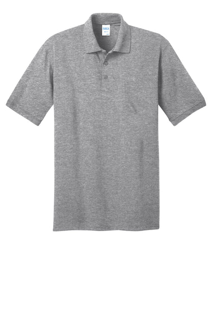 Port & Company Core Blend Jersey Knit Pocket Polo. KP55P Athletic Heather