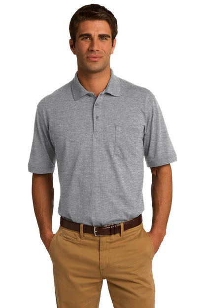 Port & Company Core Blend Jersey Knit Pocket Polo. KP55P Athletic Heather