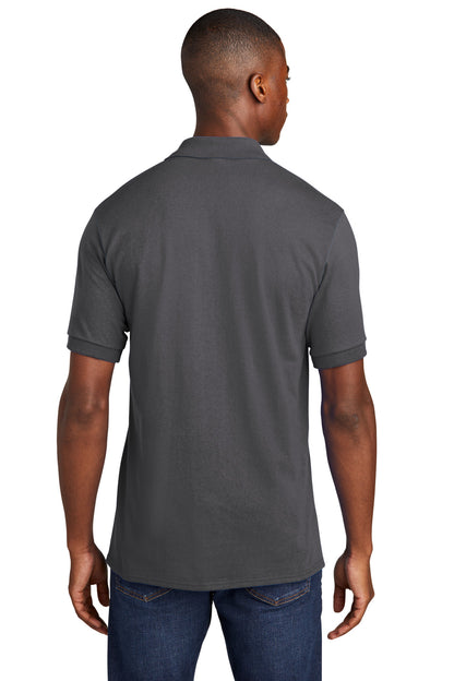 Port & Company Core Blend Jersey Knit Pocket Polo. KP55P Charcoal
