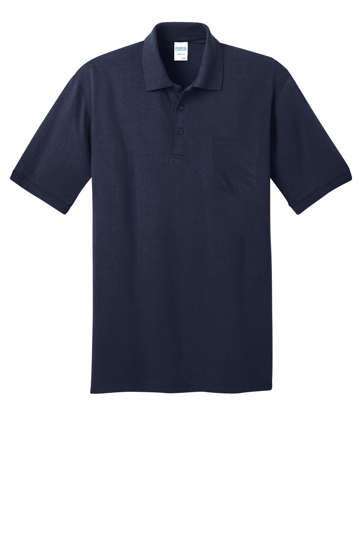 Port & Company Core Blend Jersey Knit Pocket Polo. KP55P Deep Navy