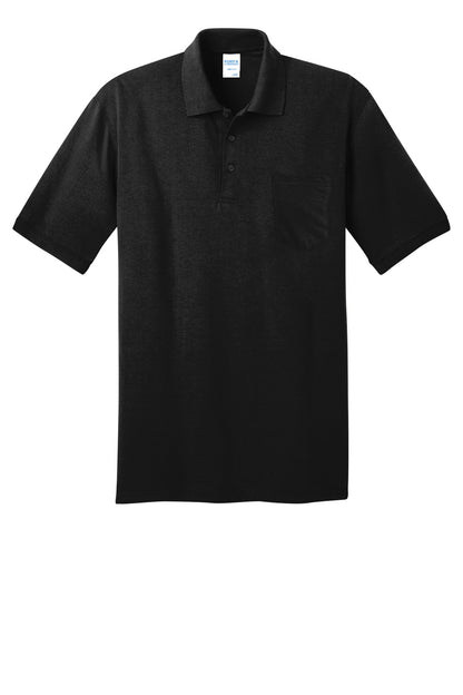 Port & Company Core Blend Jersey Knit Pocket Polo. KP55P Jet Black