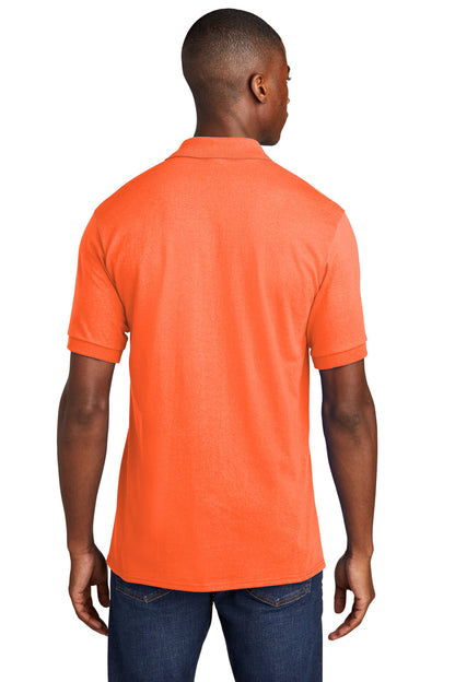 Port & Company Core Blend Jersey Knit Pocket Polo. KP55P Safety Orange