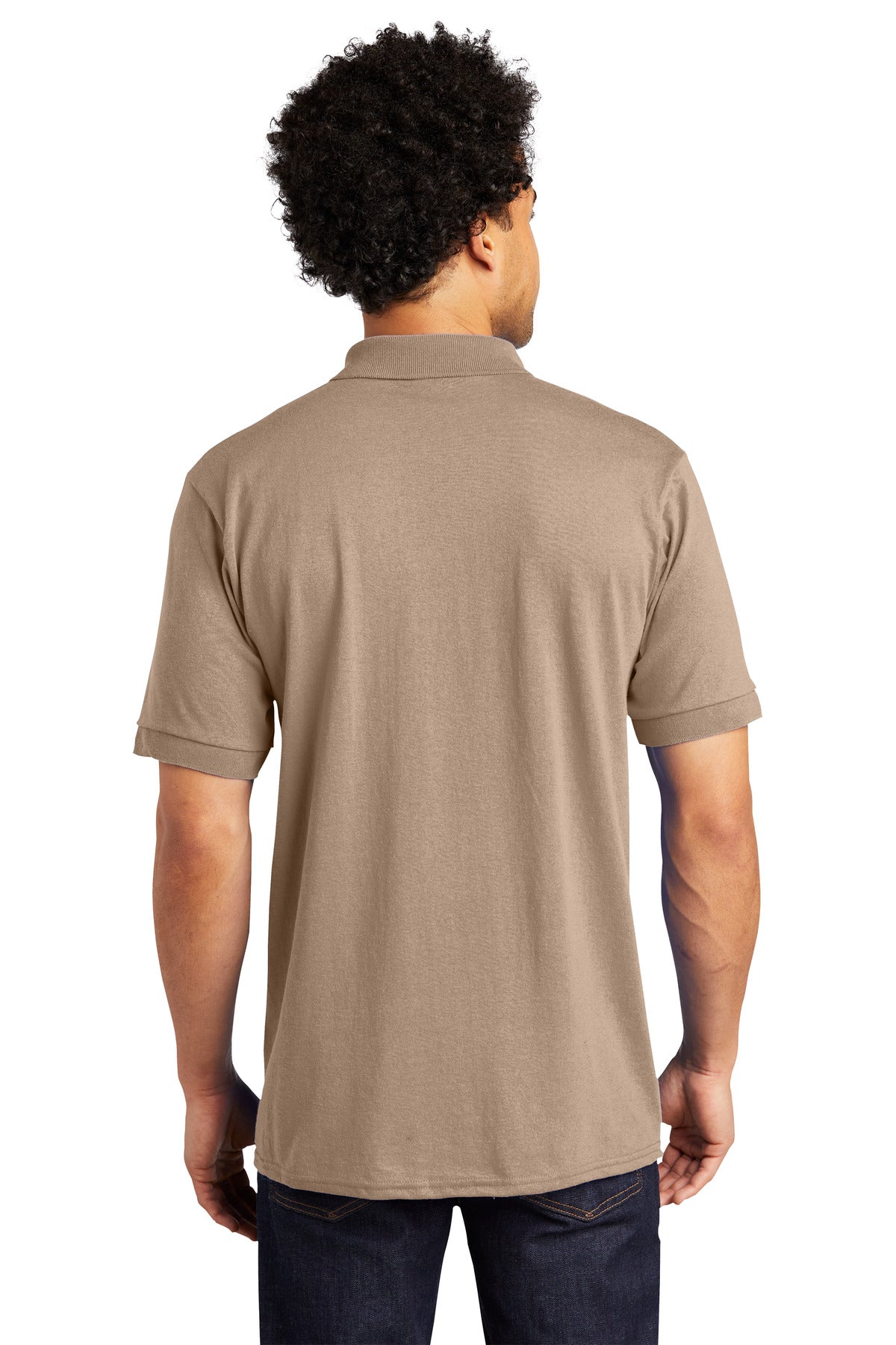 Port & Company Tall Core Blend Jersey Knit Polo. KP55T Sand Tall