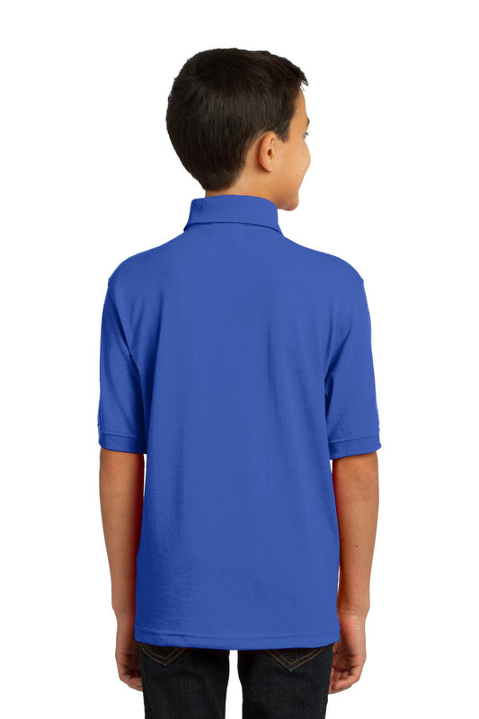 Port & Company Youth Core Blend Jersey Knit Polo. KP55Y Royal