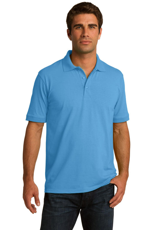 Port & Company Tall Core Blend Jersey Knit Polo. KP55T Aquatic Blue Tall