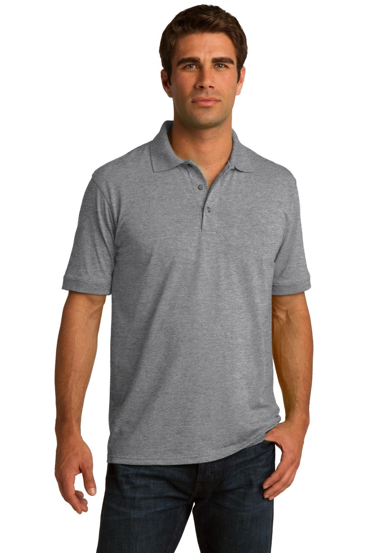 Port & Company Core Blend Jersey Knit Polo. KP55 Athletic Heather