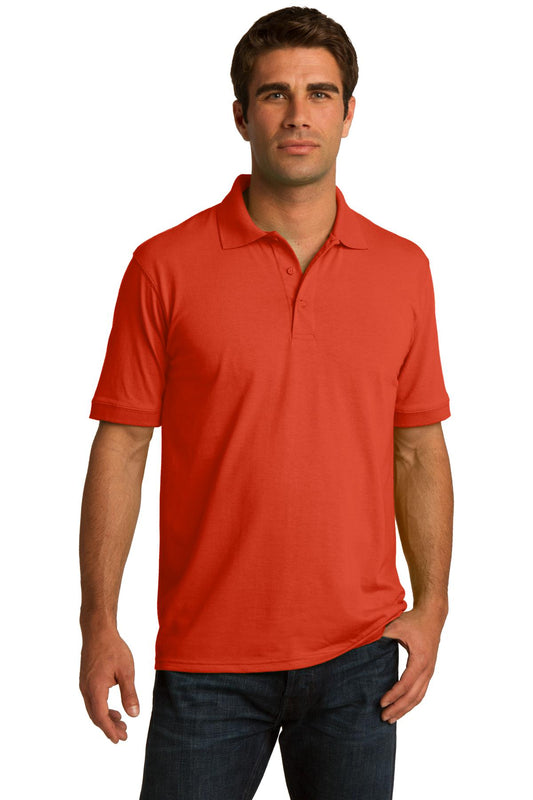 Port & Company Tall Core Blend Jersey Knit Polo. KP55T Orange Tall