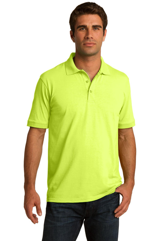 Port & Company Core Blend Jersey Knit Polo. KP55 Safety Green