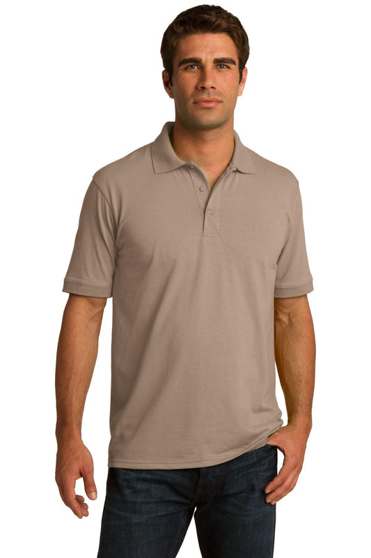Port & Company Tall Core Blend Jersey Knit Polo. KP55T Sand Tall