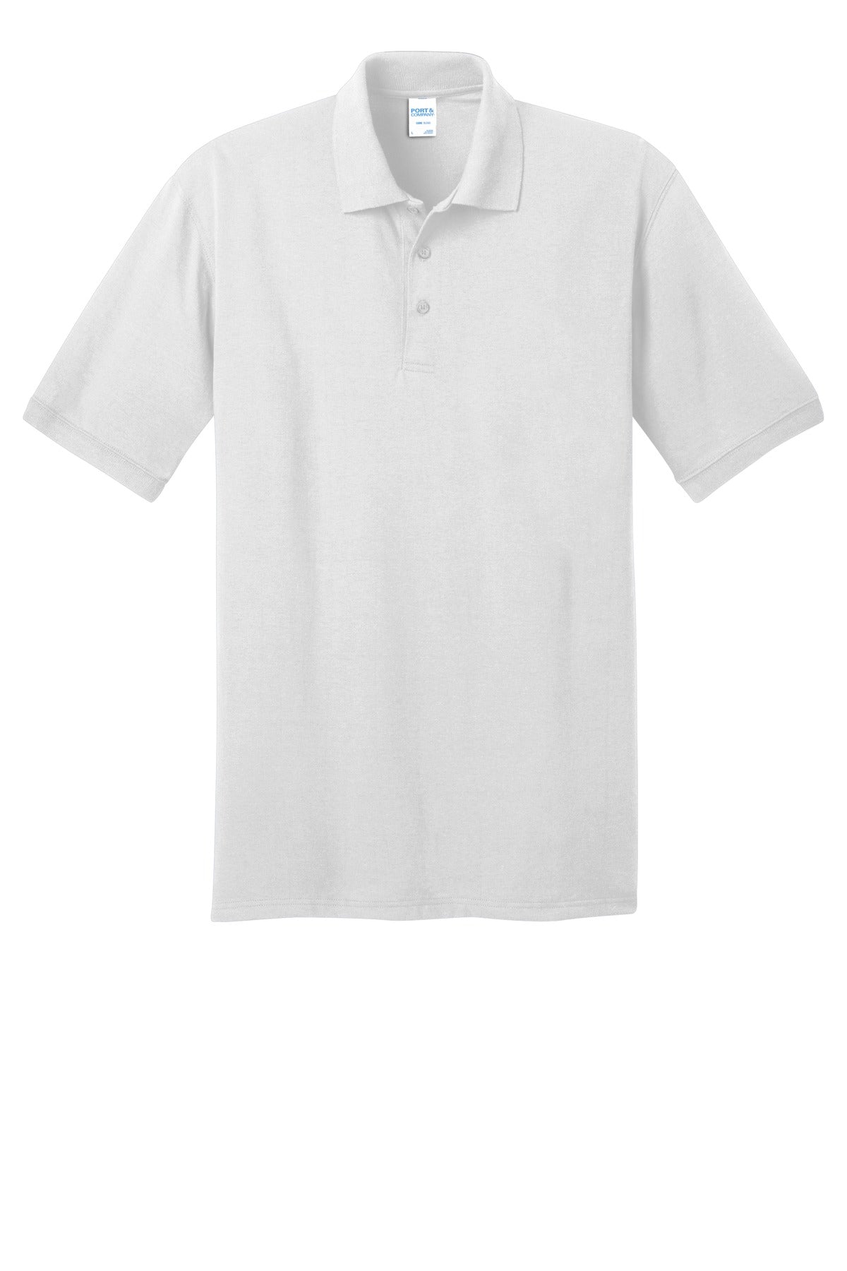 Port & Company Tall Core Blend Jersey Knit Polo. KP55T White Tall