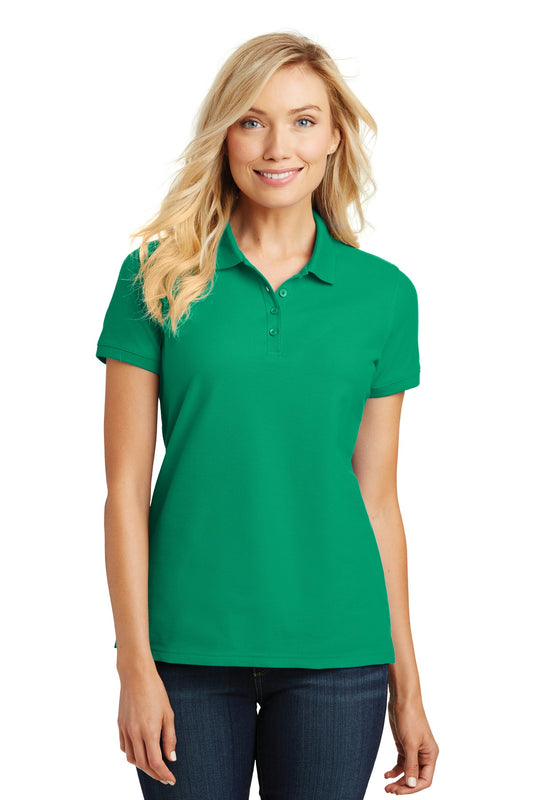 Port Authority Women's Core Classic Pique Polo. L100 Bright Kelly Green