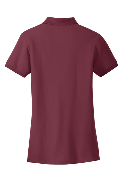 Port Authority Women's Core Classic Pique Polo. L100 Burgundy