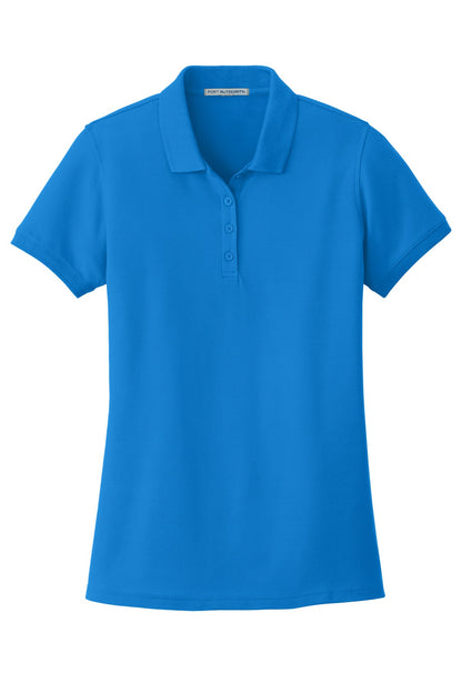 Port Authority Women's Core Classic Pique Polo. L100 Coastal Blue