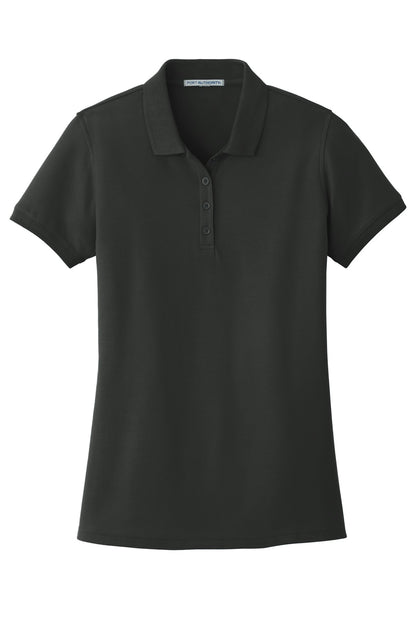 Port Authority Women's Core Classic Pique Polo. L100 Deep Black