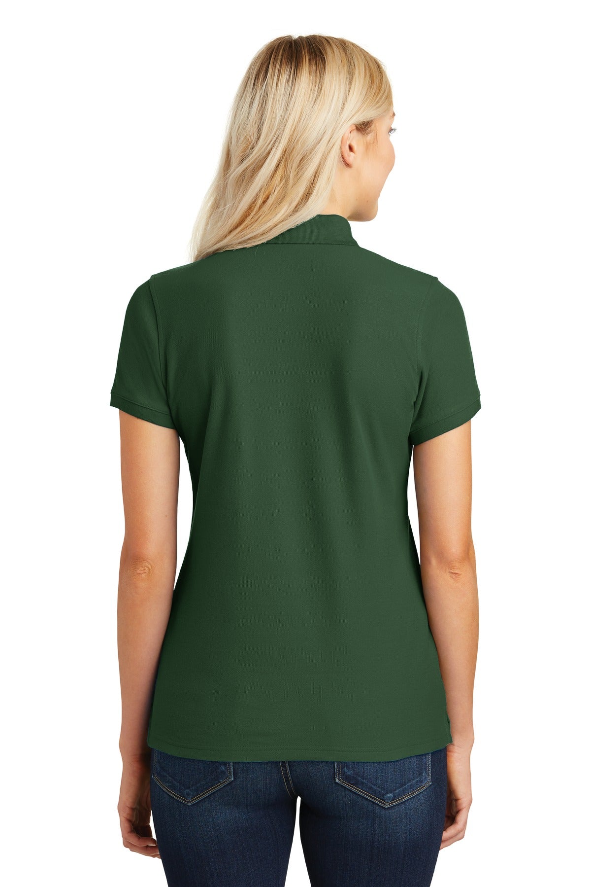 Port Authority Women's Core Classic Pique Polo. L100 Deep Forest Green