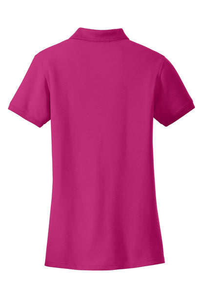 Port Authority Women's Core Classic Pique Polo. L100 Pink Azalea