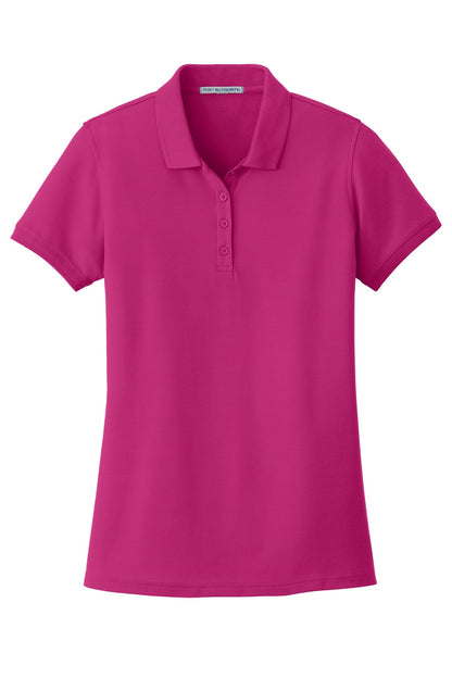 Port Authority Women's Core Classic Pique Polo. L100 Pink Azalea