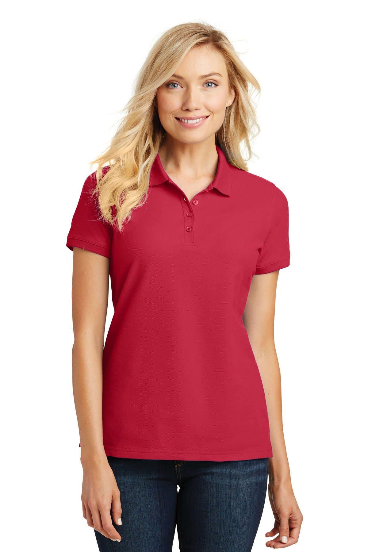 Port Authority Women's Core Classic Pique Polo L100 Rich Red