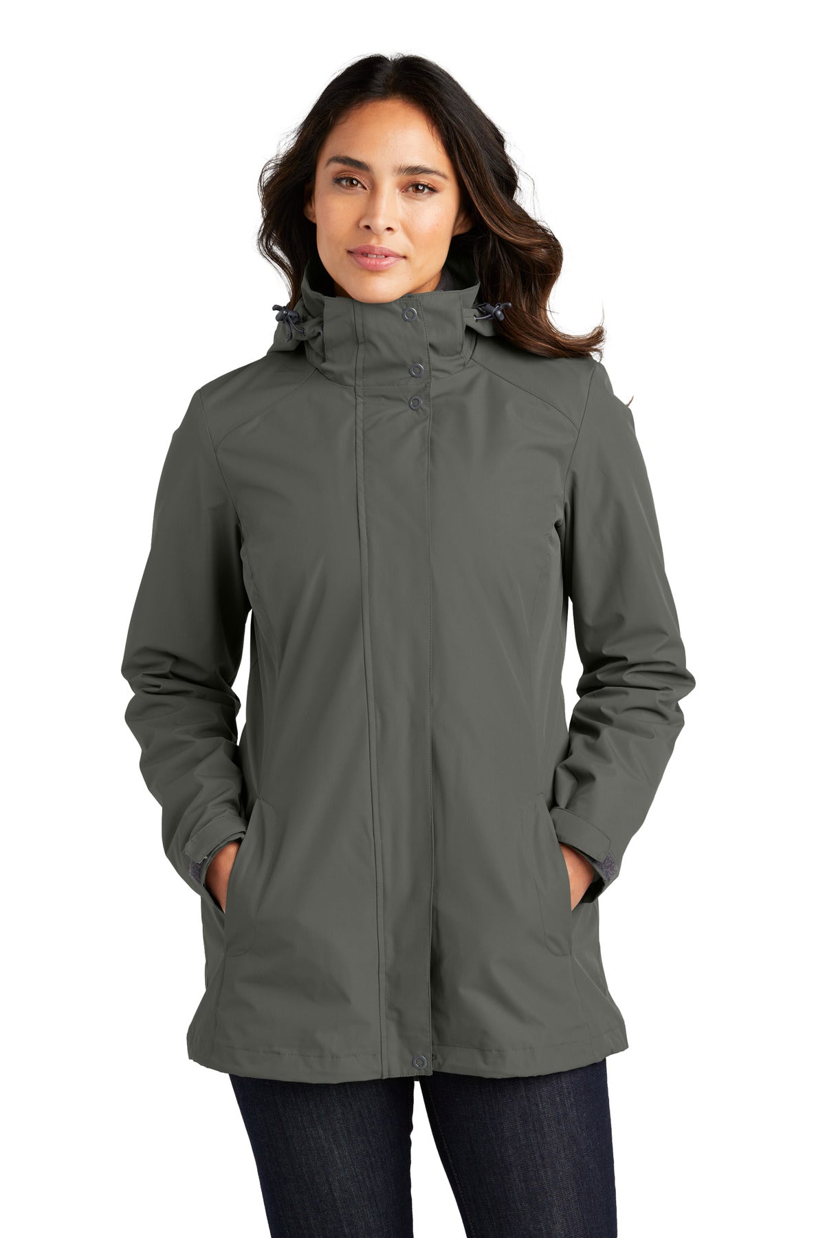 Port Authority Women's All-Weather 3-in-1 Jacket L123 Storm Grey