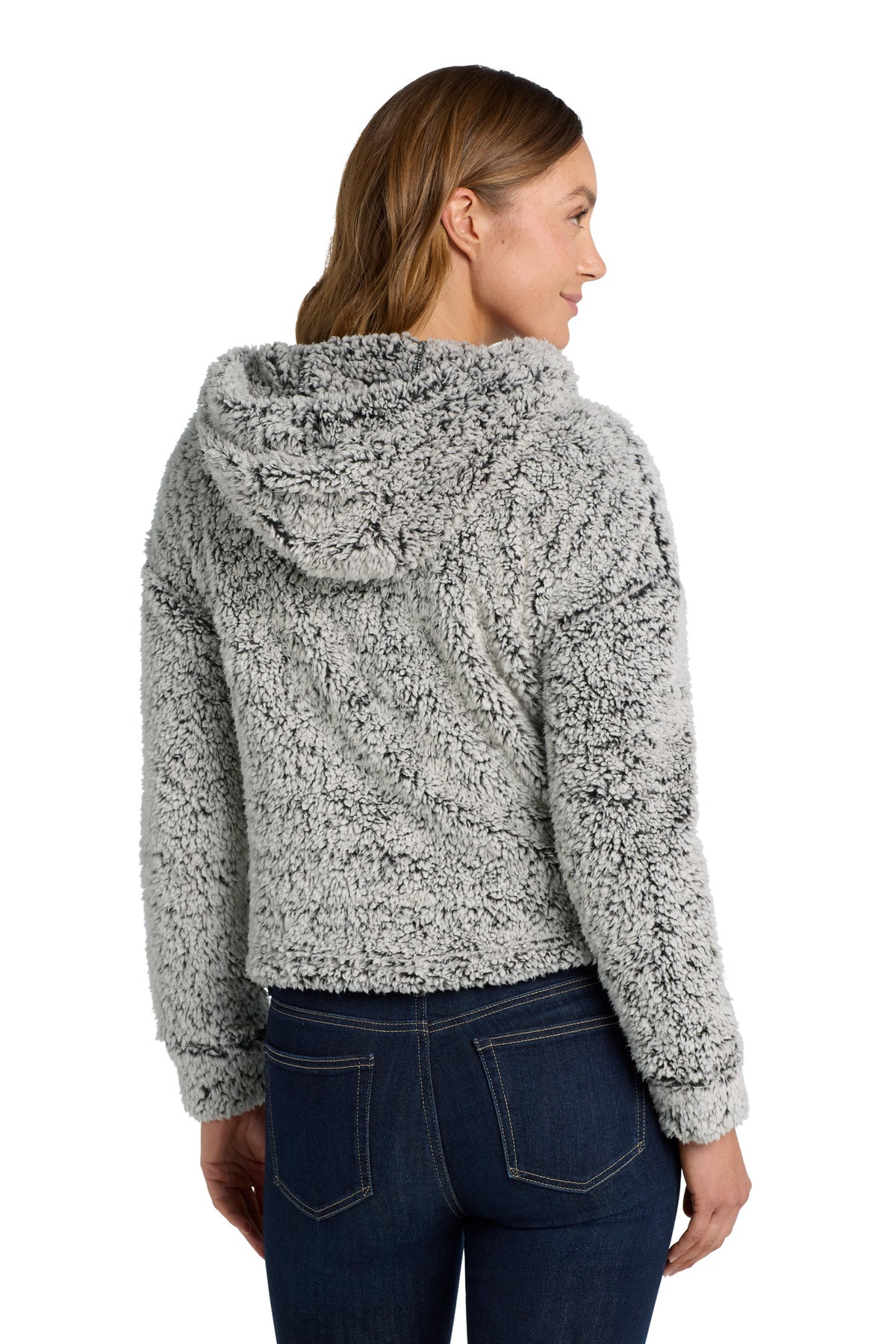 Port Authority  Women's Cozy Fleece Hoodie. L132 Grey Heather