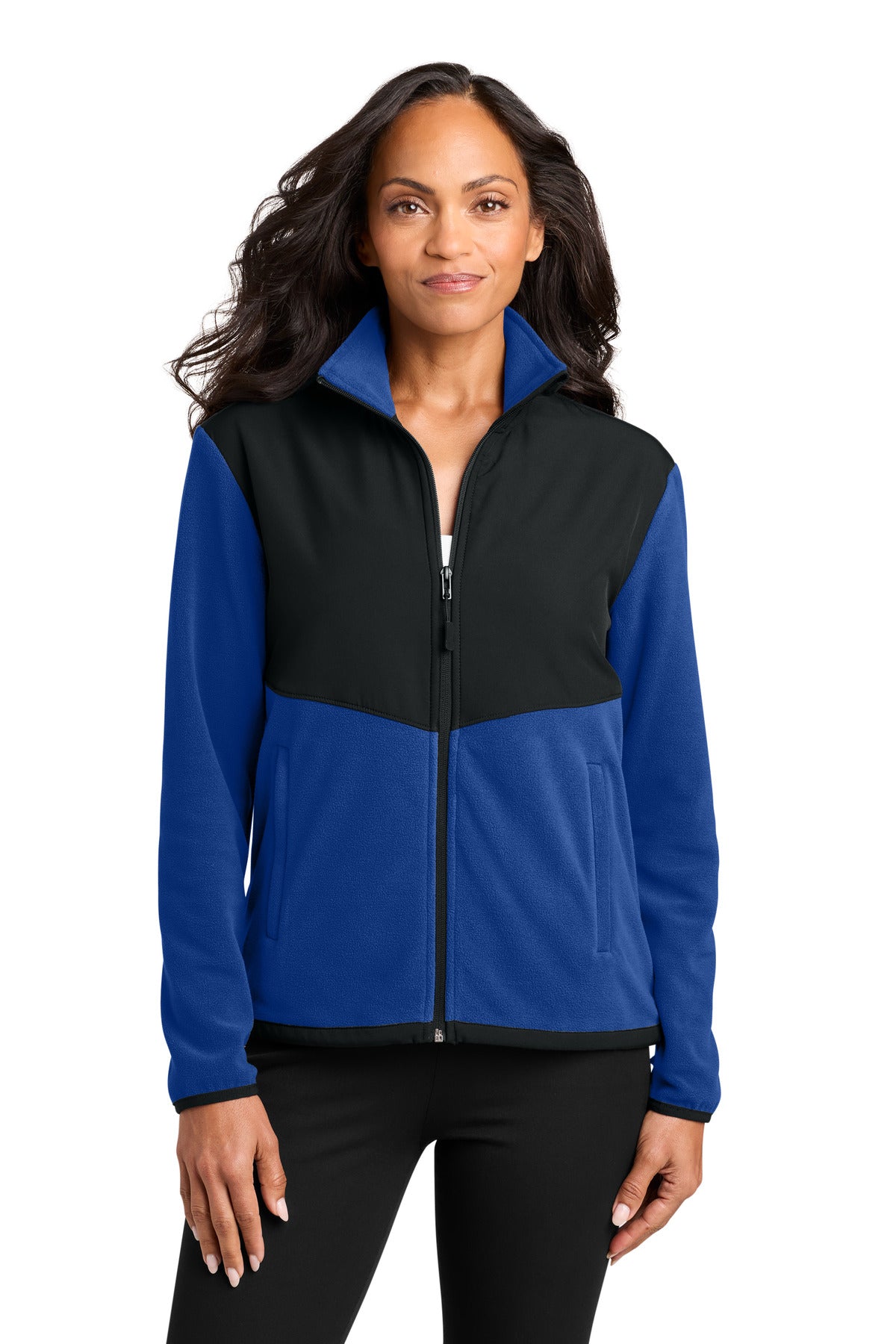 Port Authority Women's Therma-Tek Fleece Jacket L180 True Royal/ Black