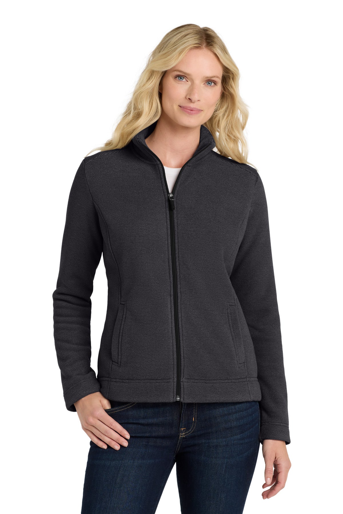 Port Authority Women's Ultra Warm Brushed Fleece Jacket L211 Graphite/ Deep Black