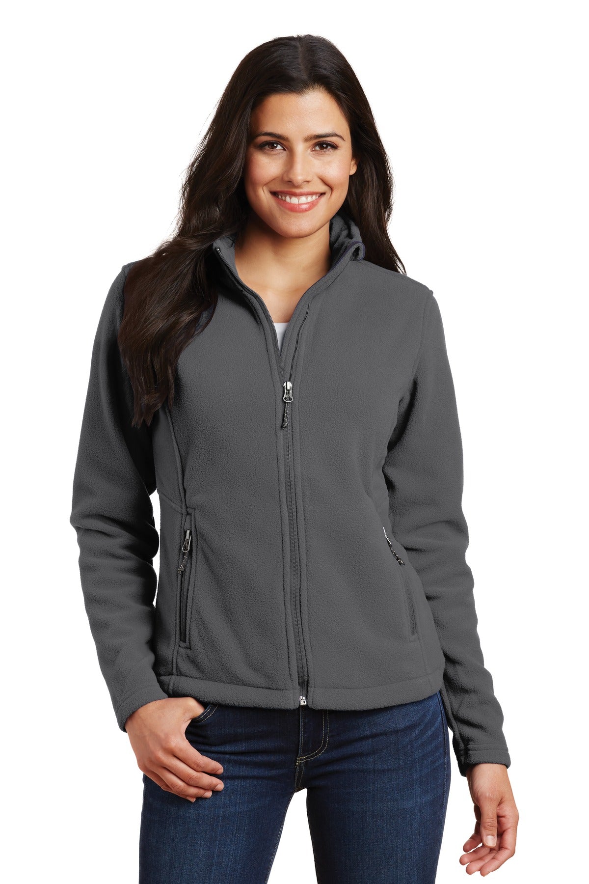 Port Authority Women's Value Fleece Jacket. L217 Iron Grey